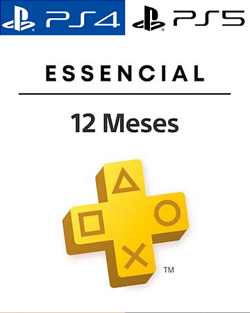 PlayStation Plus Essencial 12 Meses PS4/PS5 - Mídia Digital