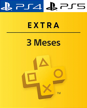 PlayStation Plus Extra 3 meses PS4/PS5 - Mídia Digital