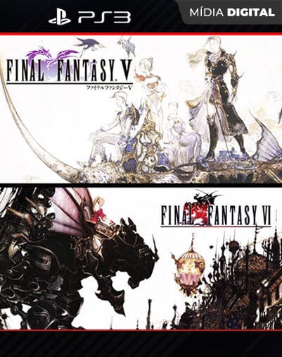 Final Fantasy 5 + Final Fantasy 6 (PS1 Classic) Playstation 3 Mídia Digital